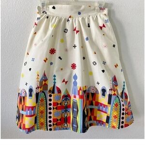 ModCloth It's a small world multi-colored skirt with pockets